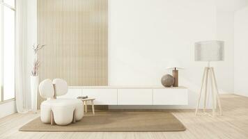 muji minimaliste, canapé meubles et moderne pièce conception minimal.3d le rendu photo