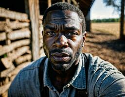 photo de en colère noir esclavage gens dans américain histoire , génératif ai