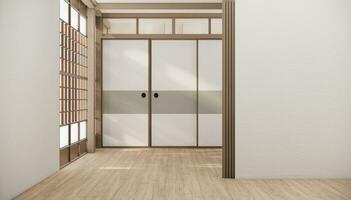 Japon style ,vide pièce décoré dans blanc pièce Japon intérieur. photo