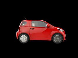 rouge petit Urbain moderne électrique voiture - côté vue photo
