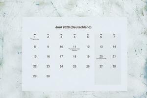calendrier monat juni 2020 Traduction mensuel juni 2020 calendrier photo