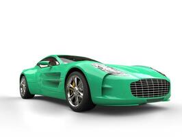 aqua vert des sports voiture - beauté studio coup - isolé sur blanc Contexte photo