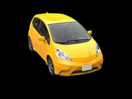 Jaune moderne compact voiture - Haut vue photo