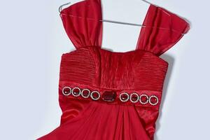 fermer de rouge soir robe photo