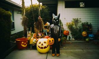 cinématique atmosphère de horreur pour Halloween. ai généré. pro photo