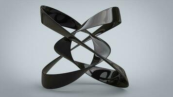 noir abstrait ruban sculpture photo