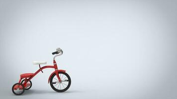 ancien rouge tricycle - blanc Contexte photo