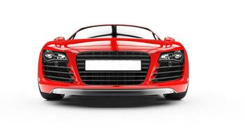 rouge supercar de face photo