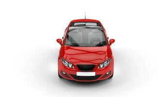 rouge voiture Haut de face vue photo