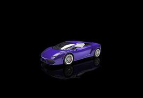 violet supercar sur noir Contexte photo