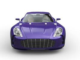 violet vite des sports voiture - de face vue - isolé sur blanc Contexte photo