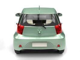 pastel vert petit Urbain compact voiture - queue vue photo