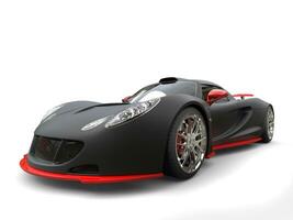 mat noir impressionnant supercar - fermer coup photo