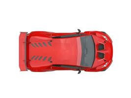 rage rouge futuriste course voiture de sport - Haut vue photo