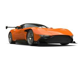 noir et Orange moderne des sports super voiture - de face fermer coup photo