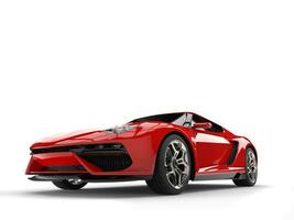moderne Feu rouge coupe des sports voiture - 3d illustration photo