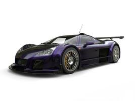 fou violet métallique supercar - studio coup photo