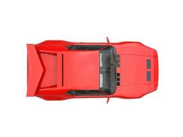 rouge ancien concept course voiture - Haut vers le bas vue photo