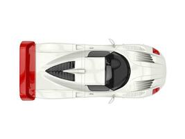 blanc concept super voiture avec rouge décalcomanies - Haut vue photo