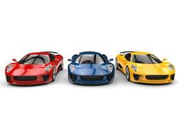 magnifique des sports voitures dans primaire couleurs photo