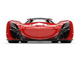 écarlate rouge impressionnant course super voiture - de face vue photo