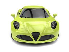 citron vert vert moderne des sports voiture - de face vue fermer coup photo