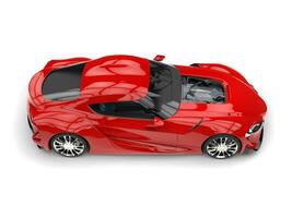 génial Profond rouge moderne super des sports voiture - Haut vers le bas côté vue photo