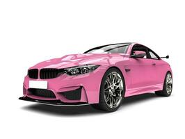 bonbons rose moderne luxe des sports voiture - de face vue fermer coup photo