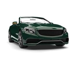 foncé vert moderne luxe convertible voiture - de face vue fermer coup photo