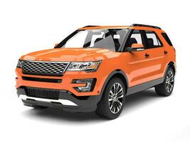 chaud Orange moderne suv voiture photo