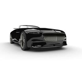 minuit noir moderne convertible concept voiture - de face vue fermer coup photo