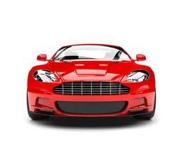 brillant rouge moderne des sports luxe voiture - de face vue photo