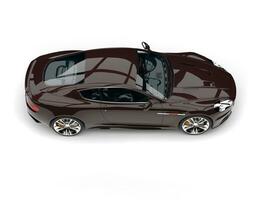 Chocolat marron moderne des sports luxe voiture - Haut vers le bas vue photo