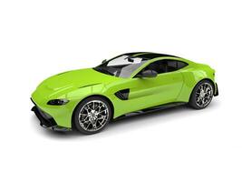 brillant Frais vert moderne luxe des sports voiture - Haut vers le bas vue photo