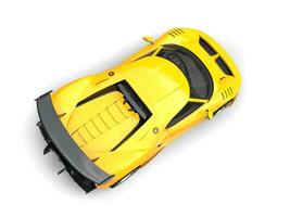 moderne Jaune super des sports course voiture - Haut vers le bas retour vue photo