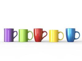 des tasses dans divers formes et couleurs photo