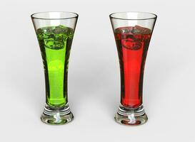 vert et rouge les boissons photo