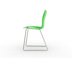 Plastique vert chaise côté vue photo