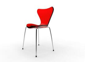 rouge moderne verre chaise photo