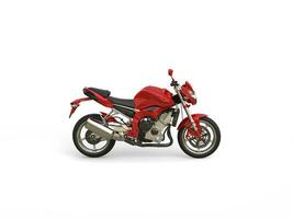 écarlate rouge moderne des sports moto - côté vue photo