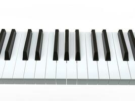 piano clés - isolé sur blanc Contexte - 3d rendre photo