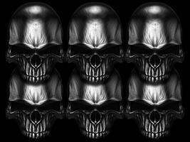six lourd métal triste démon crânes photo