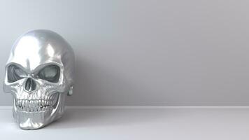 métal crâne dans brillant studio Contexte - Contexte modèle photo