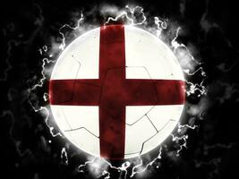 Angleterre drapeau peint sur une Football photo