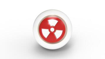radioactivité bouton rouge photo