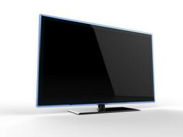 moderne la télé ensemble avec pâle bleu jante photo