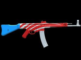 rouge, blanc et bleu machine pistolet photo