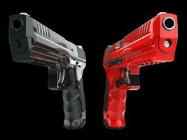 noir et rouge brillant Nouveau semi automatique pistolets photo