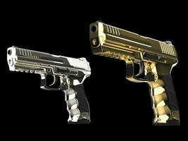 cool d'or et argent moderne semi auto pistolets photo