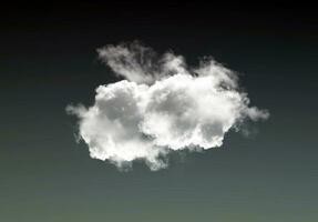 Célibataire blanc nuage dans le Profond bleu ciel photo